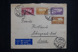 SYRIE - Enveloppe De Damas Pour La Suisse Par Avion En 1937, Affranchissement Recto Et Verso - L 143847 - Lettres & Documents