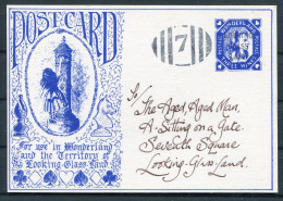 GB Alice In Wonderland, Through The Looking Glass Chess Gerald King Cinderella Postcard - Werbemarken, Vignetten