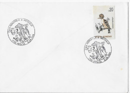 MUSHROOMS,WOODPECKER ,NATURE DAY , SPECIAL COVER, RESITA ,1993 ROMANIA - Lettres & Documents