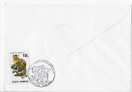 MUSHROOMS,POLECAT,BUTTERFLY  ,NATURE DAY , SPECIAL COVER ,RESITA ,1993 ROMANIA - Briefe U. Dokumente