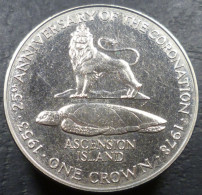 Ascensione - 1 Crown 1978 - 25° Incoronazione Di Elisabetta II - KM# 1 - Ascension (Insel)