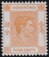 Hong Kong     .    SG    .    142  (2 Scans)  .  1938-52    .  Mult Script CA      .    *   .    Mint-hinged - Unused Stamps