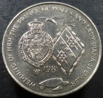 Ascensione - 25 Pence (Crown) 1981 - Nozze Del Principe Carlo E Lady Diana - KM# 3 - Isla Ascensión