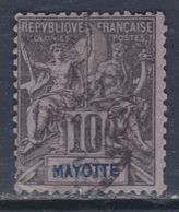 Mayotte N° 5 O Partie De Série Type Groupe : 10 C. Noir Sur Lilas Oblitération Moyenne Sinon TB - Oblitérés