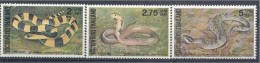 THAILANDE, Reptiles, Reptile, Serpents. Yvert N°969/72 Neuf Sans Charniere. MNH - Schlangen