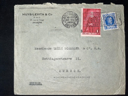 ENVELOPPE BELGIQUE / ANVERS POUR ZURICH SUISSE / 1930 - 1929-1941 Grande Montenez