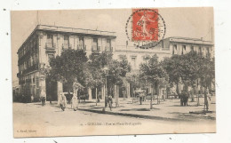 Cp, ALGERIE, GUELMA, Rue Et Place ST AUGUSTIN, Voyagée 1908, Ed. Nataf - Guelma