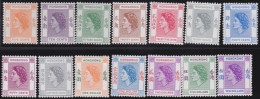 Hong Kong     .    SG    .    178/191  (2 Scans)  .  1954 - 62    .  Mult Script CA      .    *   .    Mint-hinged - Unused Stamps