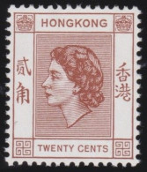 Hong Kong     .    SG    .    181   (2 Scans)  .  1954 - 62    .  Mult Script CA      .    *   .    Mint-hinged - Ungebraucht