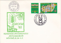 AGRICULTURE, GODOLLO PHILATELIC EXHIBITION, SPECIAL COVER, 1982, HUNGARY - Agriculture