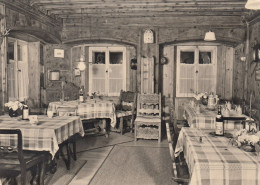 CARTOLINA  VICOSOPRANO,BREGAGLIA,GRISONS,SVIZZERA-HOTEL KRONE-(BERGELLERSTUBE)-BOLLO STACCATO,VIAGGIATA 1962 - Vicosoprano