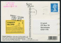 2016 GB Coquet Island, Northumberland RSPB Local Post Lighthouse Postcard  - Covers & Documents