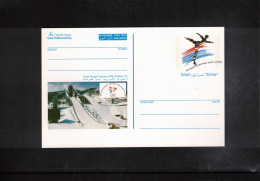 Israel 1998 Olympic Games Nagano Interesting Postal Stationery Postcard - Inverno1998: Nagano