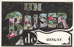 86 - VIENNE - GENCAY - Carte Fantaisie Ancienne "un Baisier De"  - Superbe - 10107 - Gencay