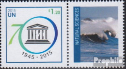 UNO - New York 1497Zf Mit Zierfeld (kompl.Ausg.) Postfrisch 2015 70 Jahre UNESCO - Unused Stamps