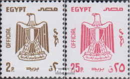 Ägypten D111-D112 (kompl.Ausg.) Postfrisch 1989 Dienstmarken - Staatswappen - Neufs