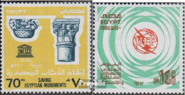 Ägypten 1354-1355 (kompl.Ausg.) Postfrisch 1980 Fernmeldewesen - Unused Stamps