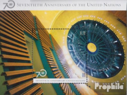 UNO - New York Block43 (kompl.Ausg.) Postfrisch 2015 70 Jahre UNO - Unused Stamps