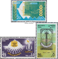 Ägypten 1383,1390,1391 (kompl.Ausg.) Postfrisch 1981 Suez, Shura, Entwicklung - Nuevos