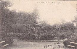 ALGERIE. BLIDA. CPA.  LE JARDIN BIZOT. ANNEE 1904 + TEXTE - Blida