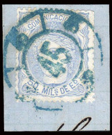 Soria - Edi O 107 - 50milm. - Fragmento Mat Rueda De Carreta Azul "45 - Soria" - Used Stamps