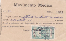 MY BOX 2 - PORTUGAL - RECIBO - MOVIMENTO MÉDICO - FISCAL STAMP - Portugal