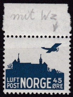 Norge, 1937, A 136,  MNH **,  Flugzeug über Der Burg Akershus, Oslo - Ongebruikt