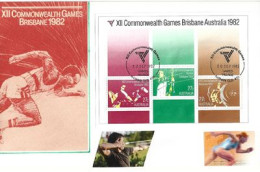 Archery (Commonwealth Games Brisbane 1982) Miniature Sheet FDC Brisbane - Archery