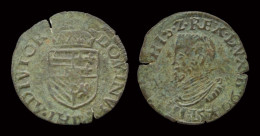 Southern Netherlands Brabant Filip II Demi Liard(oord) 1596 Maastricht Mint - 1556-1713 Spaanse Nederlanden
