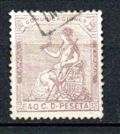 Col33 Espagne Spain 1873 N° 135 Oblitéré Cote : 9,00€ - Used Stamps