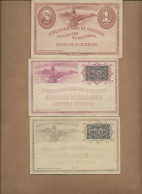 GUATEMALA -LOT DE 3 ENTIERS POSTAUX  -NEUFS  - ANNEE 1897 - Guatemala