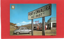 ANDORRE--VALLS D'ANDORRA---PORT D'ENVALIRA--( Voiture Dauphine + Station Essence MOBIL )---voir 2 Scans - Andorra