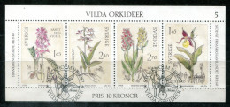 SCHWEDEN Block 10, Bl.10 FD Canc. - Wilde Orchideen, Wild Orchids, Orchidées Sauvages  - SWEDEN / SUÈDE - Blocs-feuillets