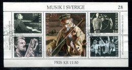 SCHWEDEN Block 11, Bl.11 FD Canc. - Musik, Music, Musique  - SWEDEN / SUÈDE - Blocs-feuillets