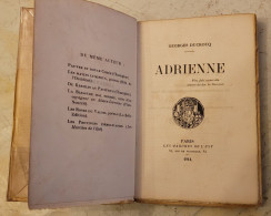 TRÈS RARE LIVRE ANCIEN Numéroté (1914) : ADRIENNE De Georges DUCROCQ - 1701-1800