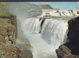 Iceland PPC Gullfoss The Golden Waterfall Solárfilma No. 63, REYKJAVIK 1985 VIBY F. Denmark Europa CEPT Stamp - Islande