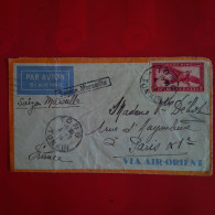 LETTRE TONKIN SAIGON MARSEILLE POUR PARIS - Covers & Documents