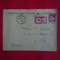 LETTRE ALGER DIRECTION DES DOUANES POUR SETE - Lettres & Documents