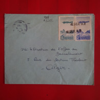 LETTRE ALGER POSTE AERIENNE SURCHARGE ALGER R.P - Lettres & Documents