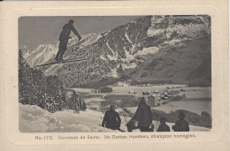 74 CHAMONIX MONT BLANC SPORTS D HIVER CONCOURS DE SAUT A SKIS 1908 CHAMPION NORVEGIEN DURBAN Editeur COUTTET Auguste 17B - Chamonix-Mont-Blanc