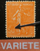 LP3137/681 - 1924/1932 - TYPE SEMEUSE - N°199 Oblitéré - LUXE - T.B. CENTRAGE - VARIETE >>> 50c Coloré Partiellement - Gebruikt