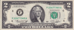 BILLETE DE ESTADOS UNIDOS DE 2 DOLLARS DEL AÑO 1976 SERIE F - ATLANTA (BANK NOTE) - Federal Reserve (1928-...)