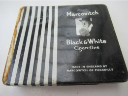 Boite Publicitaire Métallique/Cigarettes/BLACK & WHITE/Marcovitch/ England /Fly AIR FRANCE/Vers 1950-1970        BFPP257 - Cajas