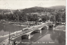 CARTOLINA  TORINO,PIEMONTE.PONTE REGINA MARGHERITA-FIUME PO E VAL S.MARTINO-STORIA,MEMORIA,BELLA ITALIA,VIAGGIATA 1960 - Bridges