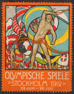 Stockholm 1912 Summer Olympics Olympic Games FLAG Flags LABEL CINDERELLA VIGNETTE - GERMANY - MH - Windowed - Sommer 1912: Stockholm