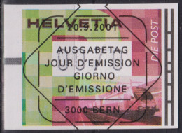 2001 Schweiz  ET, Mi:CH AT11, Yt:CH D19, Zum:CH AT15, Posttransport Eisenbahn, Automatenbriefmarken - Automatic Stamps