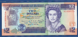 BELIZE - P.52b – 2 Dollars 1991 UNC, S/n AC459175 - Belize