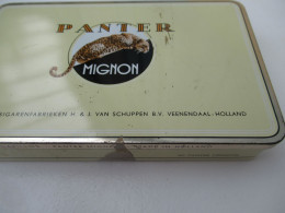 Boite Publicitaire Métallique/PANTER Mignon/50 Cigarillos / Made In HOLLAND/ Vers 1950-1980      BFPP264 - Dozen