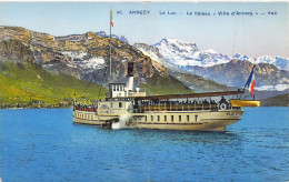 FRANCE - 74 - ANNECY - Le Lac - Le Bâteau Ville D'Annecy - PAC - Carte Postale Ancienne - Annecy