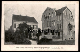 ALTE POSTKARTE BAD LIPPSPRINGE PENSION FLETCHER MARTINSTRASSE 3 - 5 Ansichtskarte AK Cpa Postcard - Bad Lippspringe